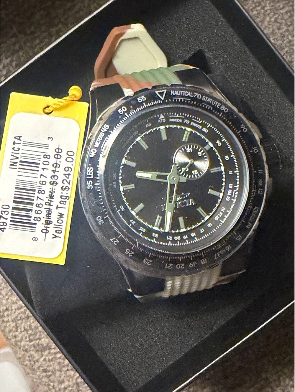 INVICTA AVIATOR CAMOUFLAGE MENS WATCH 50mm $249